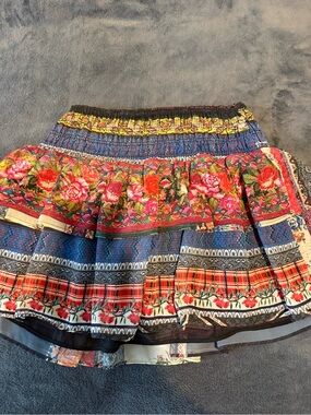 Floral Multi-Color Tiered Boho Skirt